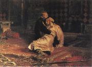 Ilya Repin Ivan the Terrible and his son ivan on 15 November 1581 1885 oil painting on canvas